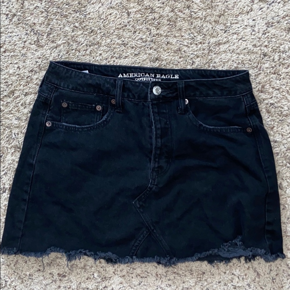 American Eagle Black Jean Skirt